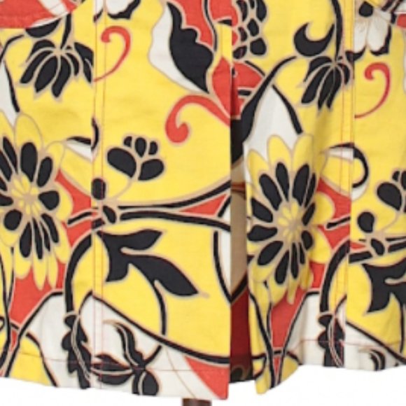 Ann Taylor Cotton/Linen Inverted Front Pleat A-Line Skirt- Sz. 0 - Picture 4 of 7